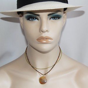 2-Sterling Silver Semi-Precious Gemstone Necklaces